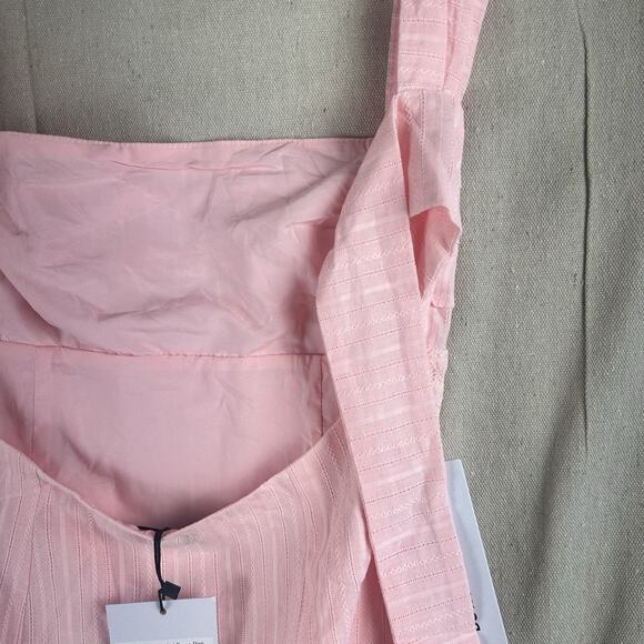 Princess Polly Anyone But You Pink Mini Dress Tie Back Bow Sweet Sleeveless Sz 4 - Picture 16 of 16